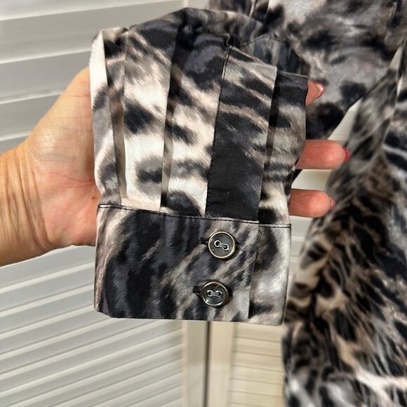 Alfani Tunic Shirt Size 14 Stretch Animal Print - Picture 7 of 10